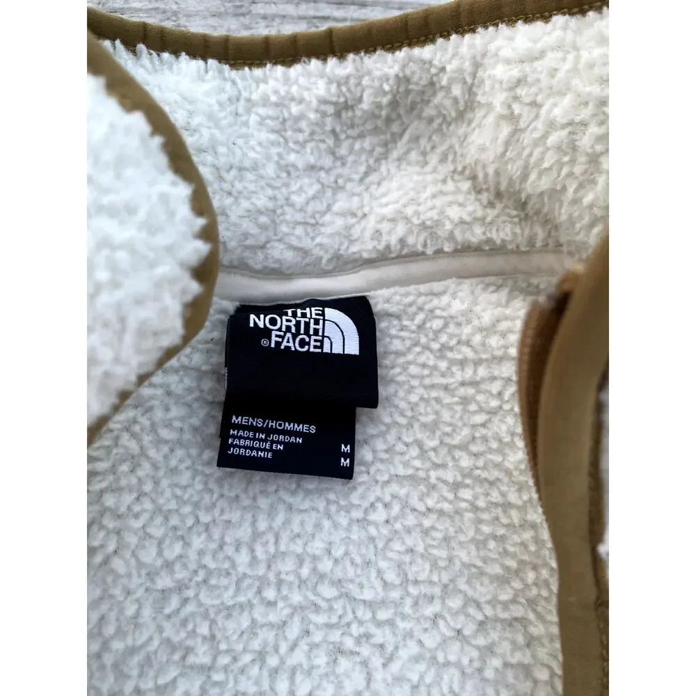 Men's Dunraven Sherpa Full Zip The North Face - Cream/Tan - Size M